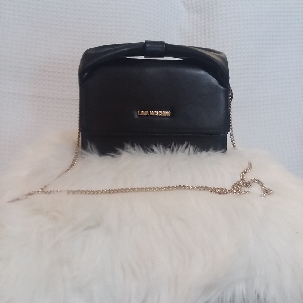 Love Moschino leather crossbody with bow